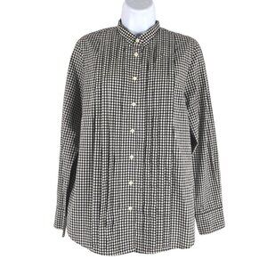 Thomas Mason for J. Crew Womens Shirt Size‎ 4 Button Front Gingham TP-2311